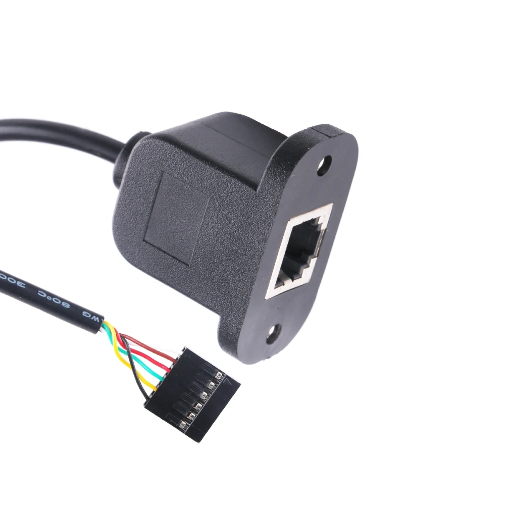 6P  Dupont Header to RJ12 RJ11  Screw Panel Mount Extension Cable