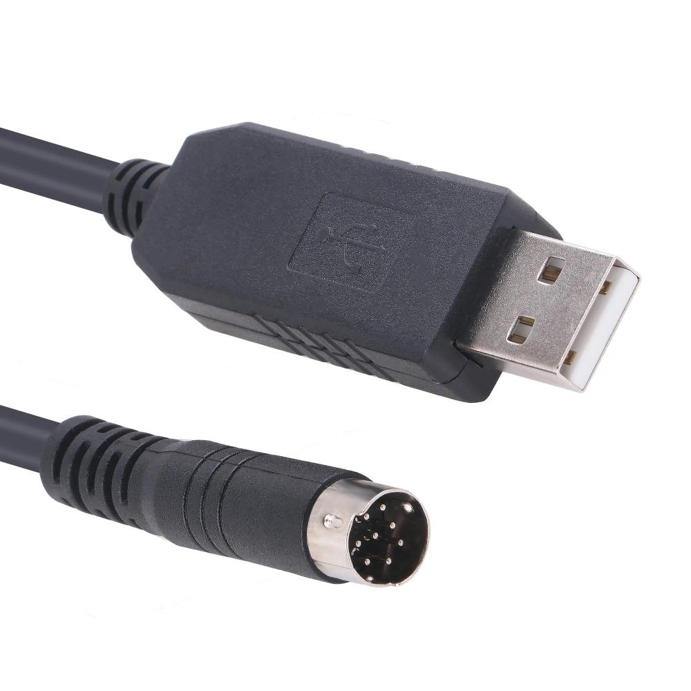 USB to 8-pin Mini Din RS232 Serial Communication Cable For LS XGB XBM XBC PLC to PC Control Download Cable