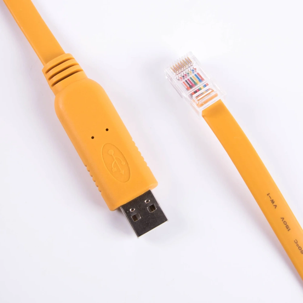 USB to RJ45 Console Cable RS232 Serial Adapter for Router RJ 45 8P8C Converter USB Control Cables 1.5M 3M 5M Yellow