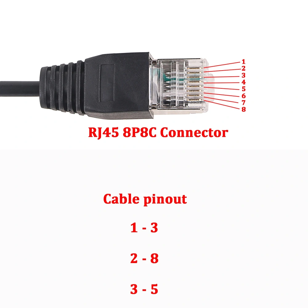 RJ45 RS485 Cable for BMS Communication Connecting Seplos Battery to Voltronic Inverter M-M Cable