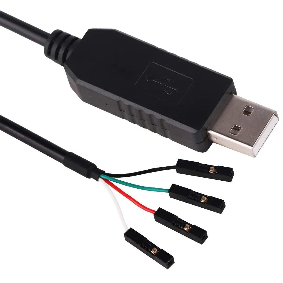 USB Serial Cable RS232  Converter  2.54 mm Dupont Terminal  4 Pins PL2303 4P Adapter  1.8M