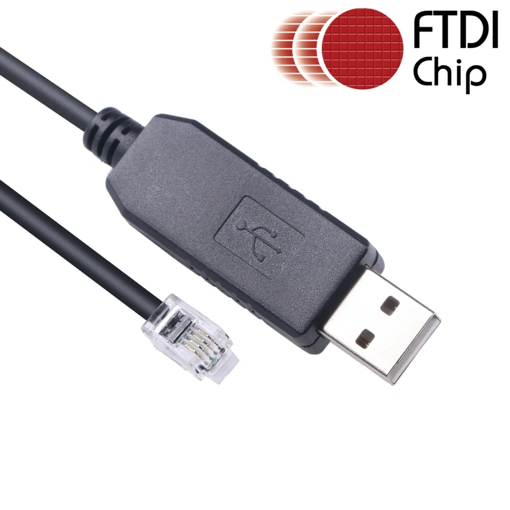 USB to RJ9 RJ10 4P4C RS232 Serial Cable for Ioptron Mount iEQ30 Pro Smart EQPro ZEQ25GT ZEQ25 CEM60 CEM25P  FTDI Chip Inside