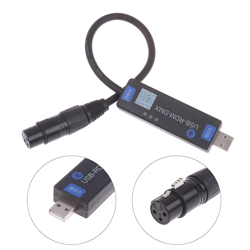 1PC USB-RMD-DMX Mobile App DMX Dialer Stage Light Wireless Bluetooth DMX Controller Tool Only Supports Android Devices