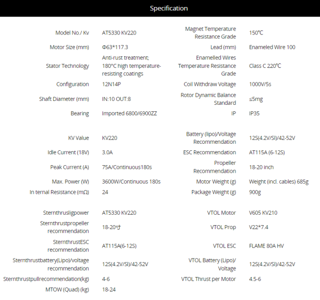 Support OEM/OEMT-MOTOR AT5330A KV220 25-30CC Brushless Bldc Dc Permanent Magnet Fixed Wing UAV Drone Motor,MY SHOP,T-MOTOR AT5330A KV220 25-30CC Brushless Bldc Dc Permanent Magnet Fixed Wing UAV Drone Motor
