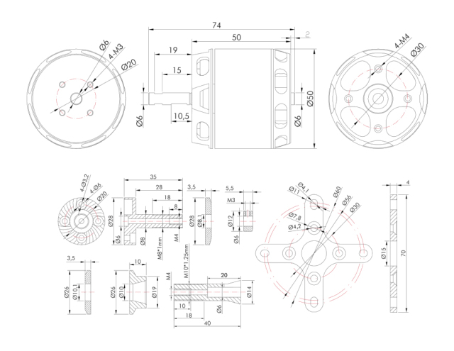 Support OEM/OEMAT4125 250KV 540KV Motor Outrunner Brushless Motor for RC Fixed Wing Airplane Drone Motors,MY SHOP,AT4125 250KV 540KV Motor Outrunner Brushless Motor for RC Fixed Wing Airplane Drone Motors
