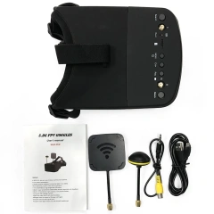 9IMOD 5.8G 40通道 FPV LS-800D 眼镜，5英寸高清液晶屏，16:9显示比例，带DVR、双天线接收器，适用于遥控FPV飞行器