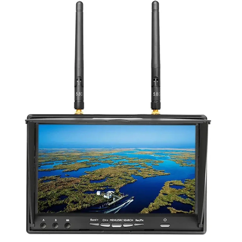 LCD5802D 5802 5.8G 40通道 7英寸竞速FPV显示器 800x480 带DVR内置电池 视频屏幕，适用于FPV多旋翼飞行器,MY SHOP,LCD5802D 5802 5.8G 40通道 7英寸竞速FPV显示器 800x480 带DVR内置电池 视频屏幕，适用于FPV多旋翼飞行器