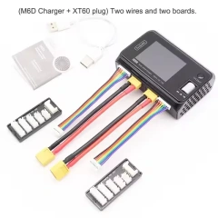 ToolkitRC M6D V3 500W 15A DC Dual-Channel Mini Intelligent Charger and Discharger, suitable for 1-6S lithium batteries, FPV model spare parts, can replace M7,MY SHOP,ToolkitRC M6D V3 500W 15A 直流双通道迷你智能充放电器，适用于 1-6S 锂电池，FPV 模型备件，可替代 M7