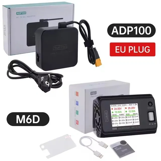 ToolkitRC M6D V3 500W 15A DC Dual-Channel Mini Intelligent Charger and Discharger, suitable for 1-6S lithium batteries, FPV model spare parts, can replace M7,MY SHOP,ToolkitRC M6D V3 500W 15A 直流双通道迷你智能充放电器，适用于 1-6S 锂电池，FPV 模型备件，可替代 M7