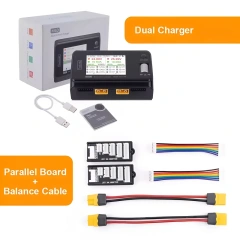 ToolkitRC M6D V3 500W 15A DC Dual-Channel Mini Intelligent Charger and Discharger, suitable for 1-6S lithium batteries, FPV model spare parts, can replace M7,MY SHOP,ToolkitRC M6D V3 500W 15A 直流双通道迷你智能充放电器，适用于 1-6S 锂电池，FPV 模型备件，可替代 M7