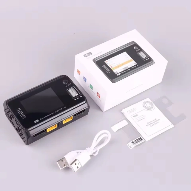 ToolkitRC M6D V3 500W 15A DC Dual-Channel Mini Intelligent Charger and Discharger, suitable for 1-6S lithium batteries, FPV model spare parts, can replace M7,MY SHOP,ToolkitRC M6D V3 500W 15A 直流双通道迷你智能充放电器，适用于 1-6S 锂电池，FPV 模型备件，可替代 M7