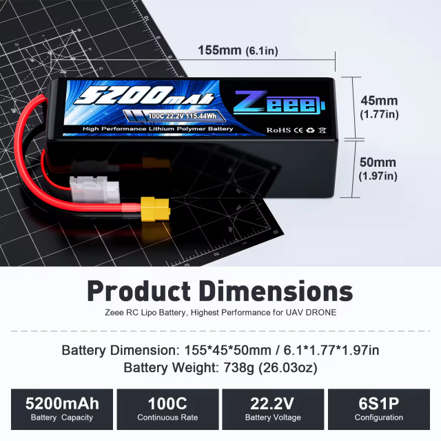 Supports OEM/ODM customization 6S FPV Battery 5200/6000/6500/7000/7500/8000/9000/9500/10000mah 6S Lipo FPV Battery Drone Battery,MY SHOP,Zeee 6S FPV Battery 5200/6000/6500/7000/7500/8000/9000/9500/10000mah 6S Lipo FPV Battery Drone Battery
