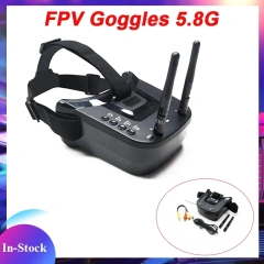 VR009 FPV 眼镜 5.8G 40通道 3英寸 480x320 视频头戴式高清 DVR 分集式 FPV 眼镜，适用于相机无人机及配件