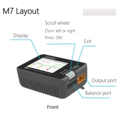 ToolkitRC M7 200W 10A DC balance charger and discharger, suitable for 1-6S lithium batteries, with voltage servo detector, ESC tester, receiver LCD screen and IPS display.,MY SHOP,ToolkitRC M7 200W 10A 直流平衡充放电器，适用于 1-6S 锂电池，带电压舵机检测器、电调测试仪、接收机液晶显示屏和 IPS 显示屏。