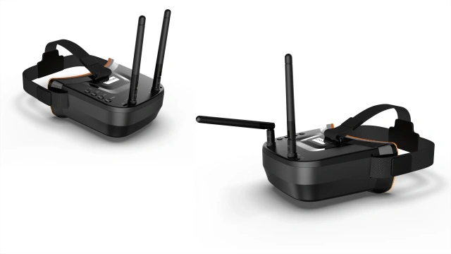 VR009 FPV 眼镜 5.8G 40通道 3英寸 480x320 视频头戴式高清 DVR 分集式 FPV 眼镜，适用于相机无人机及配件