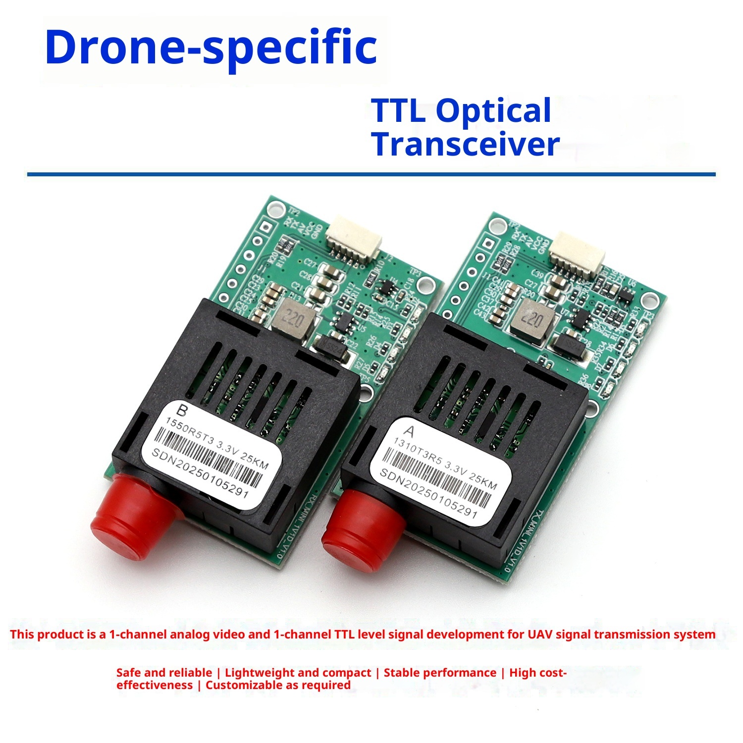 Support OEM/ODM customization LHGD DC5.5-26V TTL Optical Transceiver Module ABS Material FPV Compatible Sky Ground End UAV Terminal Fiber End Private Mold,MY SHOP,LHGD DC5.5-26V TTL Optical Transceiver Module ABS Material FPV Compatible Sky Ground End UAV Terminal Fiber End Private Mold