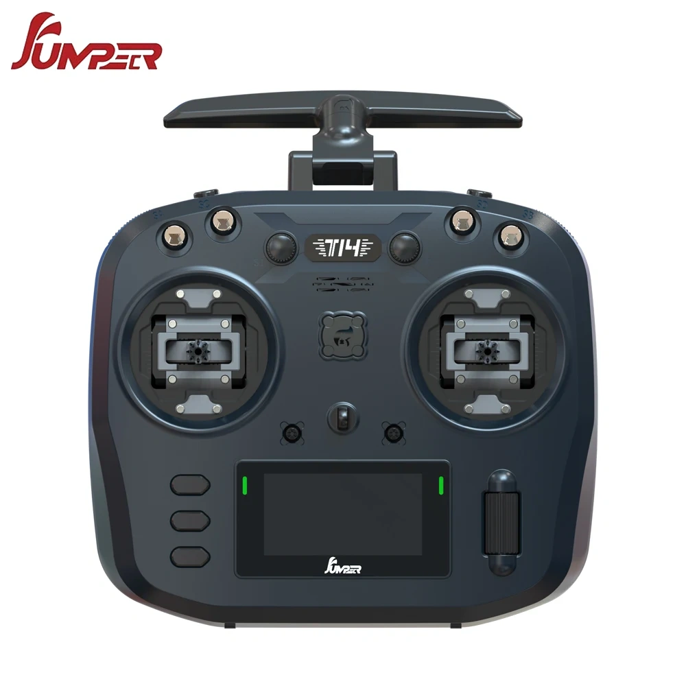 Jumper T14 2.4GHz/915MHz 1W ELRS Remote Control CNC Hall Sensor Gimbal Bidirectional Folding Antenna OLED Display FPV Drone,MY SHOP,Jumper T14 2.4GHz/915MHz 1W ELRS 遥控器 CNC 霍尔传感器云台双向折叠天线 OLED 显示屏 FPV 无人机