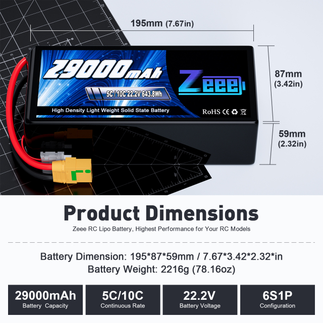 Supports OEM/ODM customization  6s/12s Fpv Lipo Battery 12000/16000/23000/26000/29000/32500/35000mAh Semi Solid State 22.2v Lipo Battery for Fpv Drone,MY SHOP,ZEEE 6s/12s Fpv Lipo Battery 12000/16000/23000/26000/29000/32500/35000mAh Semi Solid State 22.2v Lipo Battery for Fpv Drone