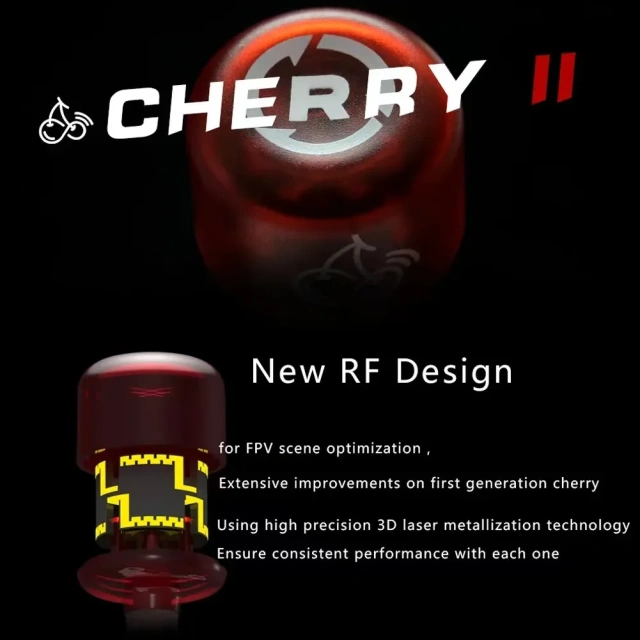 Support OEM/ODM customization  Cherry FPV Antenna / VTX Antenna | 5.8G LHCP | Long Range, for Racing Drones | Compatible with SMA-LHCP-160mm Connector Adapter,MY SHOP,RUSHFPV 樱桃 FPV 天线/VTX 天线 | 5.8G LHCP | 远距离，适用于竞速无人机 | 适用于 SMA-LHCP-160mm 连接器适配器