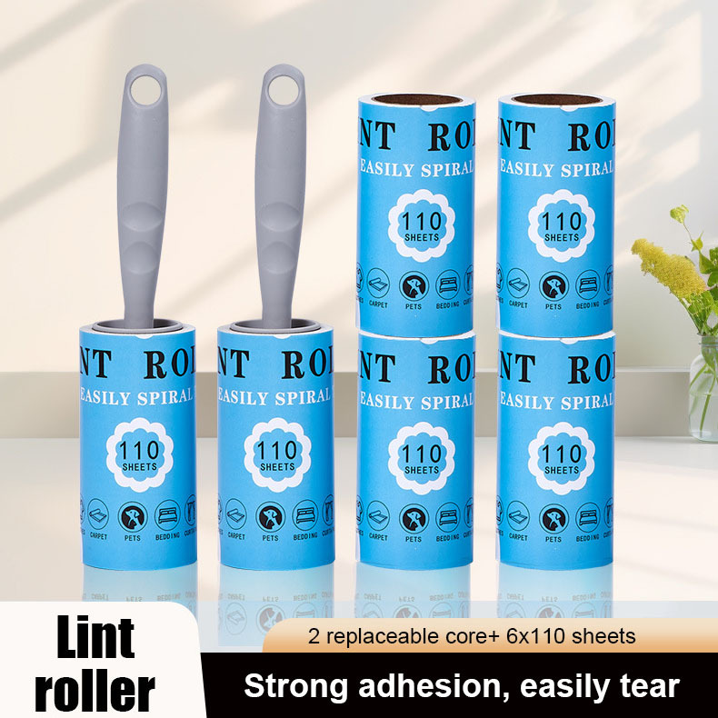 660 Sheets Lint Rollers for Pet Hair Extra Sticky, Easy Spiral Tear Lint Roller for Clothes Carpet, Lint Remover with Ergonomic Handle