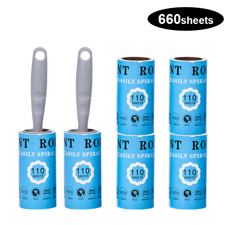 660 Sheets Lint Rollers for Pet Hair Extra Sticky, Easy Spiral Tear Lint Roller for Clothes Carpet, Lint Remover with Ergonomic Handle