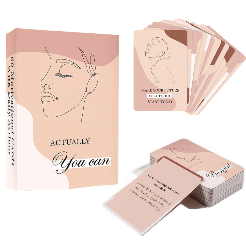 Affirmation Cards for Women, 60 Daily Motivational Cards, Positive Female Belief Cards Gift Cards