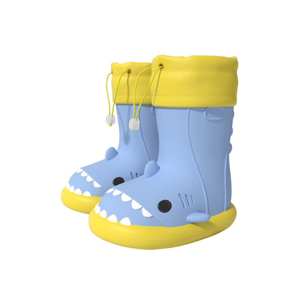 Cute Shark Rubber Rain Boots for Kids, Waterproof Beach Boots for Toddlers Boys and Girls Outdoor Playing