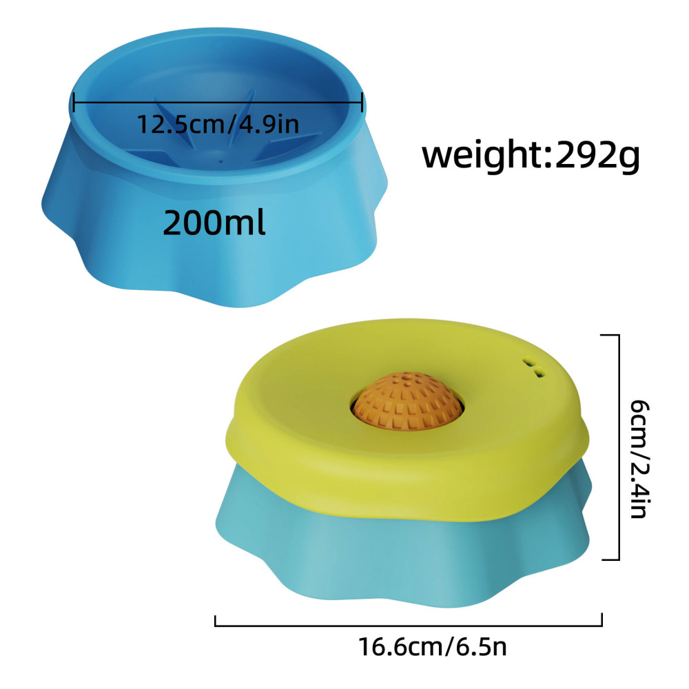 Dog Liquid Slow Feeder Bowl, Built-in Ball-Roll Yogurt Bone Broth Dog Lick Bowl, Pet Lick Toy, Choking Prevention and Dietary Supplement