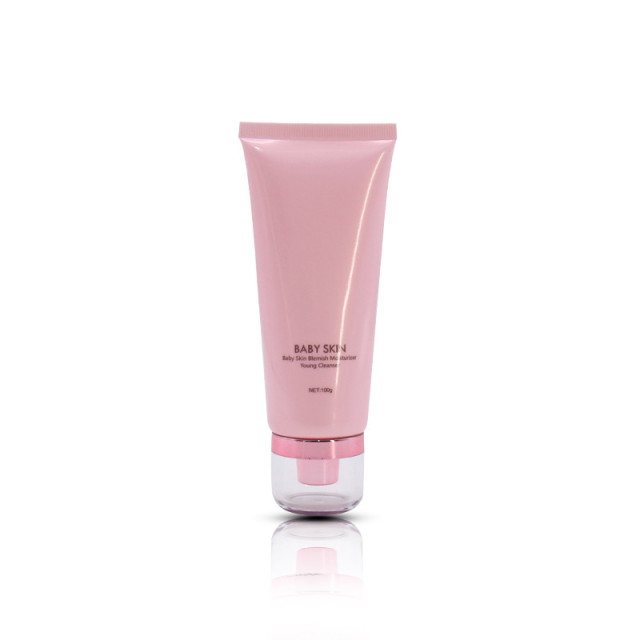 100ml Pink Plastic Squeeze Tube With Acrylic Clear Lid