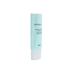 Blue Flat Cosmetic Tubes 80ml 100ml / Face Cleanser HDPE Tube With Screw Cap