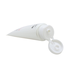 Round Fat Plastic Cosmetic Squeeze Cream Tubes 100g With Flip Top Cap
