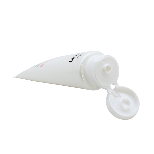 Round Fat Plastic Cosmetic Squeeze Cream Tubes 100g With Flip Top Cap