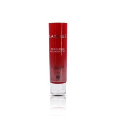 Luxurious 100ml Red Cosmetic Lotion Tube With Silver Cap
