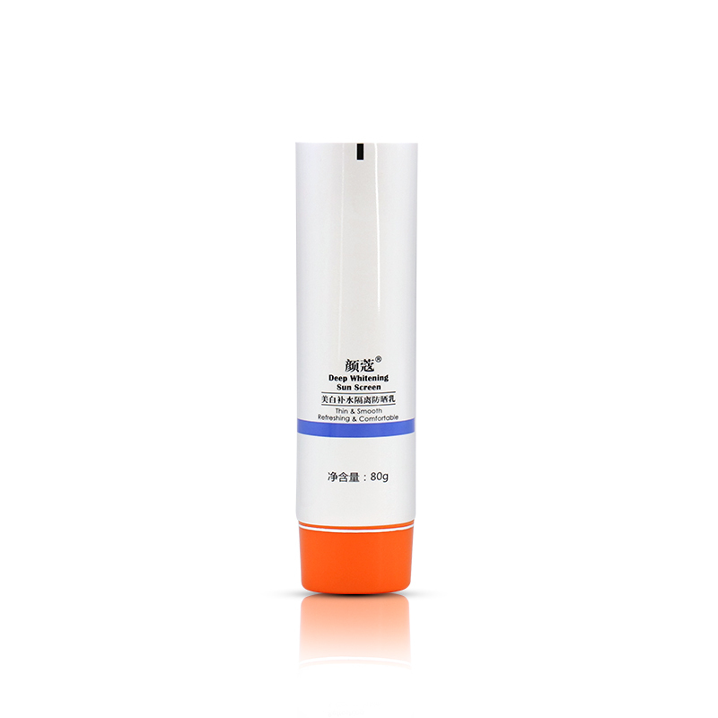 White HDPE Sunscreen Tubes / Plastic Squeeze Tubes For Cosmetic Packaging