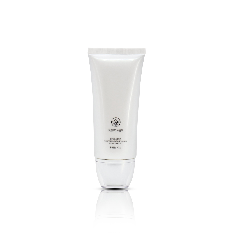 100g 3.4 oz White Empty Lotion Tubes With Silver Plating Cap