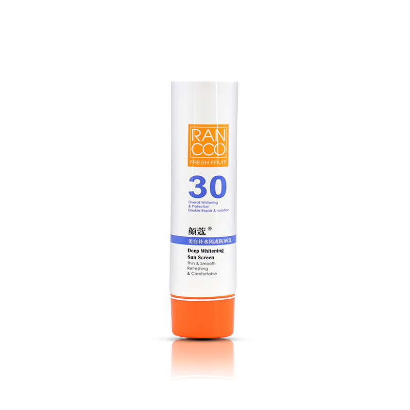 White HDPE Sunscreen Tubes / Plastic Squeeze Tubes For Cosmetic Packaging