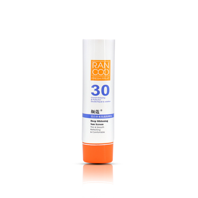 White HDPE Sunscreen Tubes / Plastic Squeeze Tubes For Cosmetic Packaging