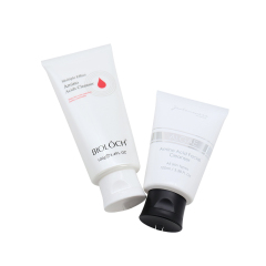 Round Fat Plastic Cosmetic Squeeze Cream Tubes 100g With Flip Top Cap