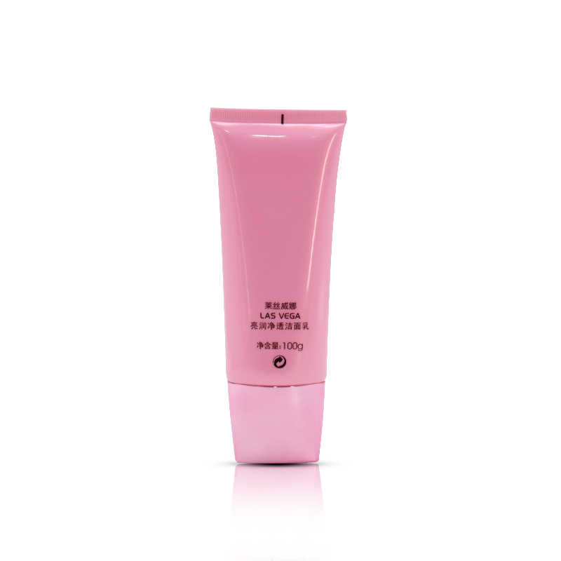 Pink 100g 3.4 oz Face Cleanser Cream Squeeze Tubes For Cosmetics