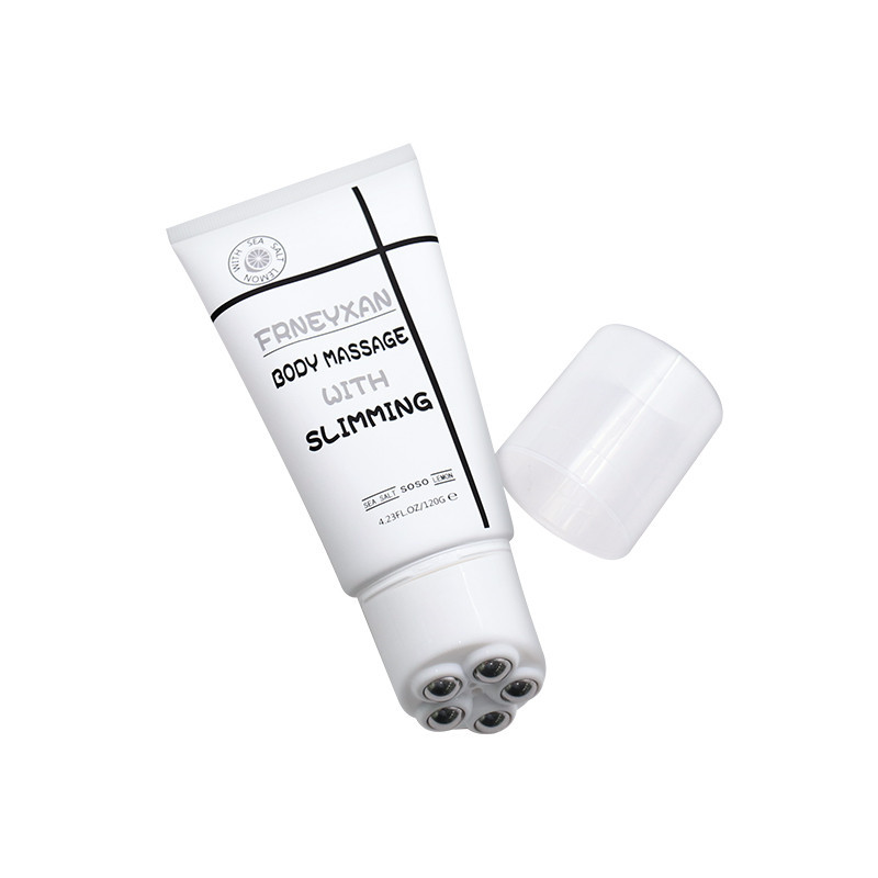 White Plastic 100ml Empty Cosmetic Tubes With 5 Steel Roller Ball