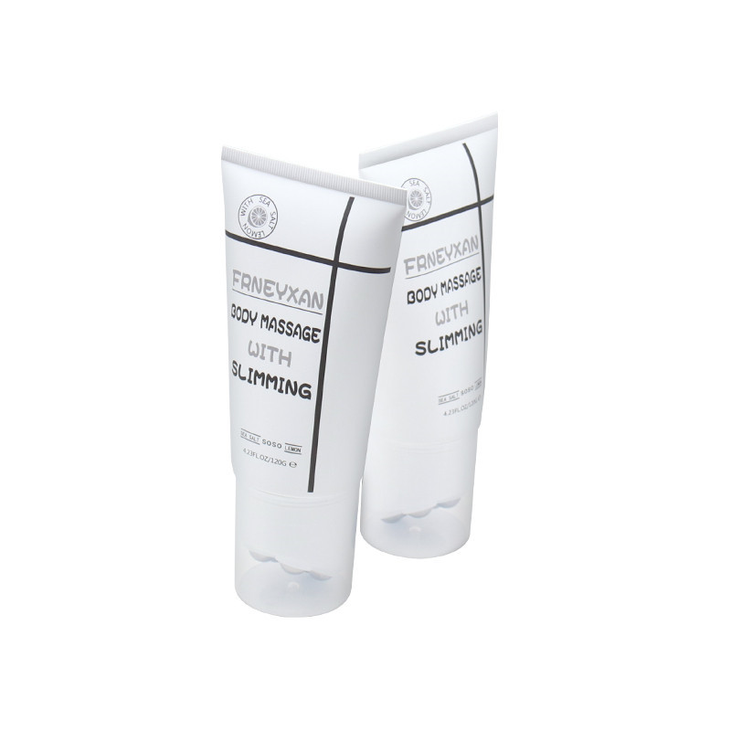 White Plastic 100ml Empty Cosmetic Tubes With 5 Steel Roller Ball