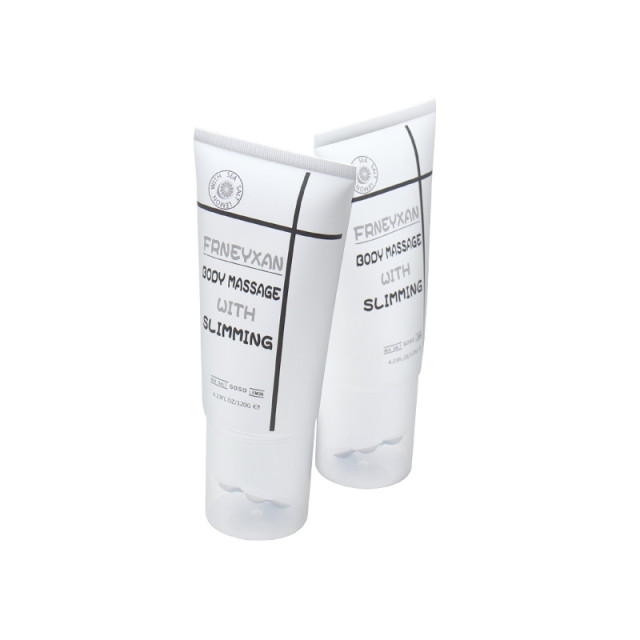 White Plastic 100ml Empty Cosmetic Tubes With 5 Steel Roller Ball