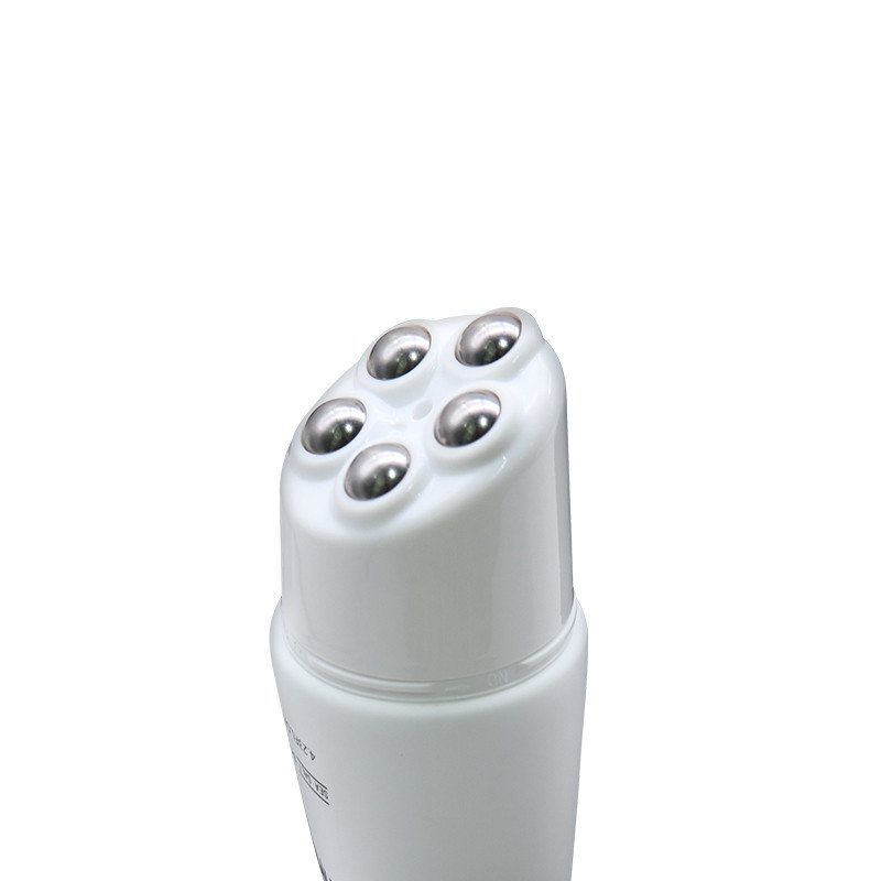White Plastic 100ml Empty Cosmetic Tubes With 5 Steel Roller Ball