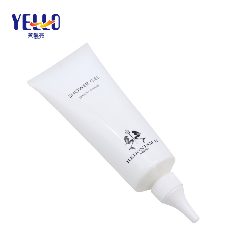 Flexible 100g Empty Plastic Cosmetic Tube With Nozzle For Shower Gel