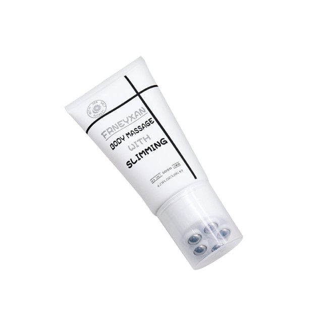 White Plastic 100ml Empty Cosmetic Tubes With 5 Steel Roller Ball