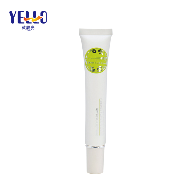 OEM White Plastic Squeeze Cosmetic Cream Long Nozzle Tube