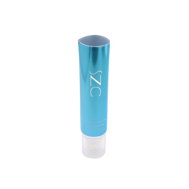 120g Laminated Squeeze Empty Facial Cleanser Tube With Brush Head
