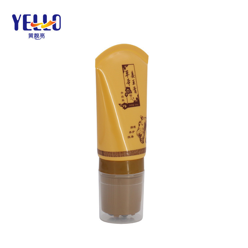 100ml Yellow Body Lotion Container Tube With Steel Roller Ball