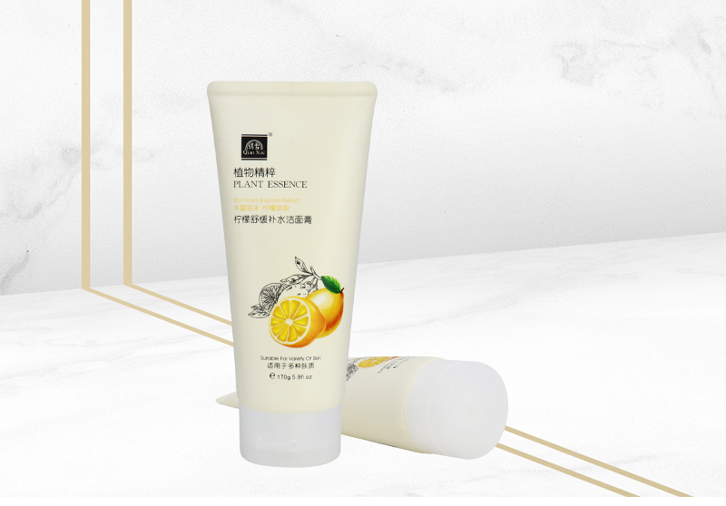 Customs 6OZ Empty PE Cosmetic Facial Cleanser Tubes Packaging