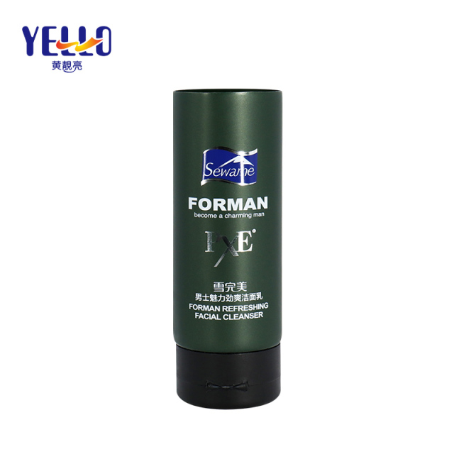 Green Empty Men's Shaving Cream Tubes Containers / Plastic Cosmetic Package 100g